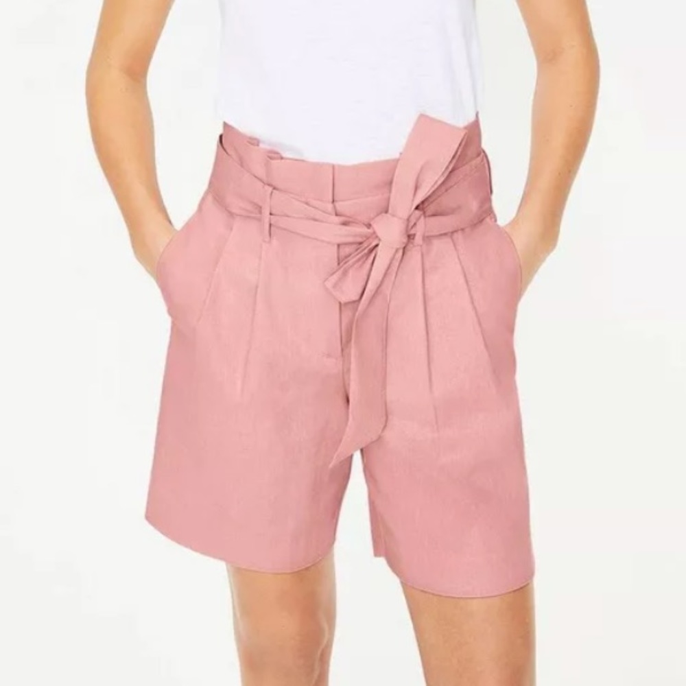 Boden pink paperbag waist shorts EUC